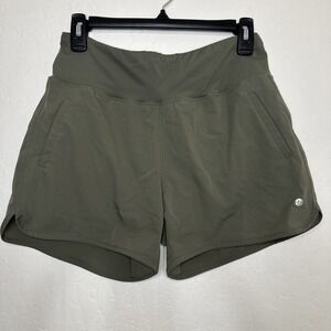 Willit Women's Green Shorts With Quick Dry Liner UPF 50 Zip Pocket‎ Sz Small